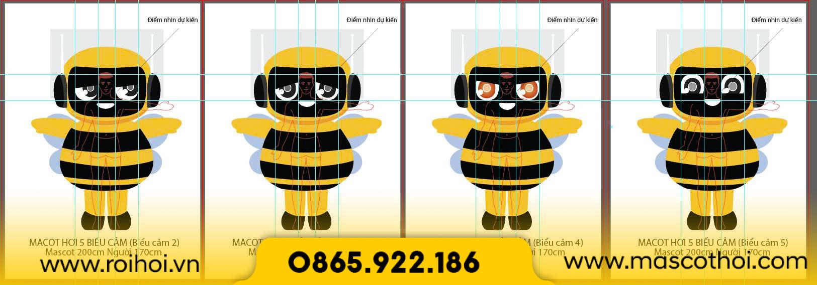 MASCOT HƠI CHÚ ONG VÀNG 2026
