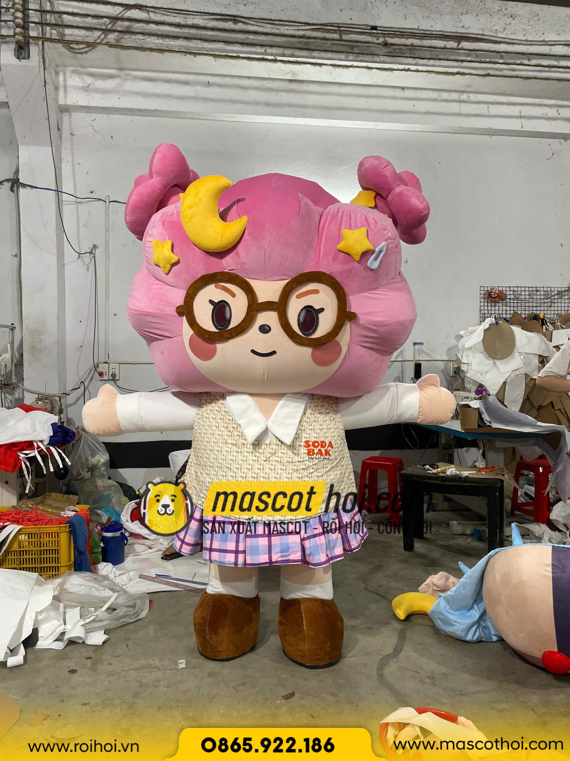 MASCOT HƠI 2 BÉ NĂM NỮ SODABAK