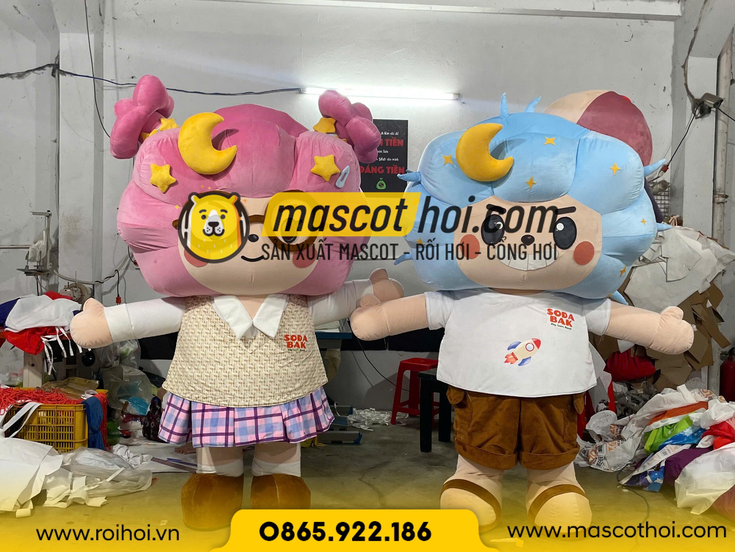 MASCOT HƠI 2 BÉ NĂM NỮ SODABAK