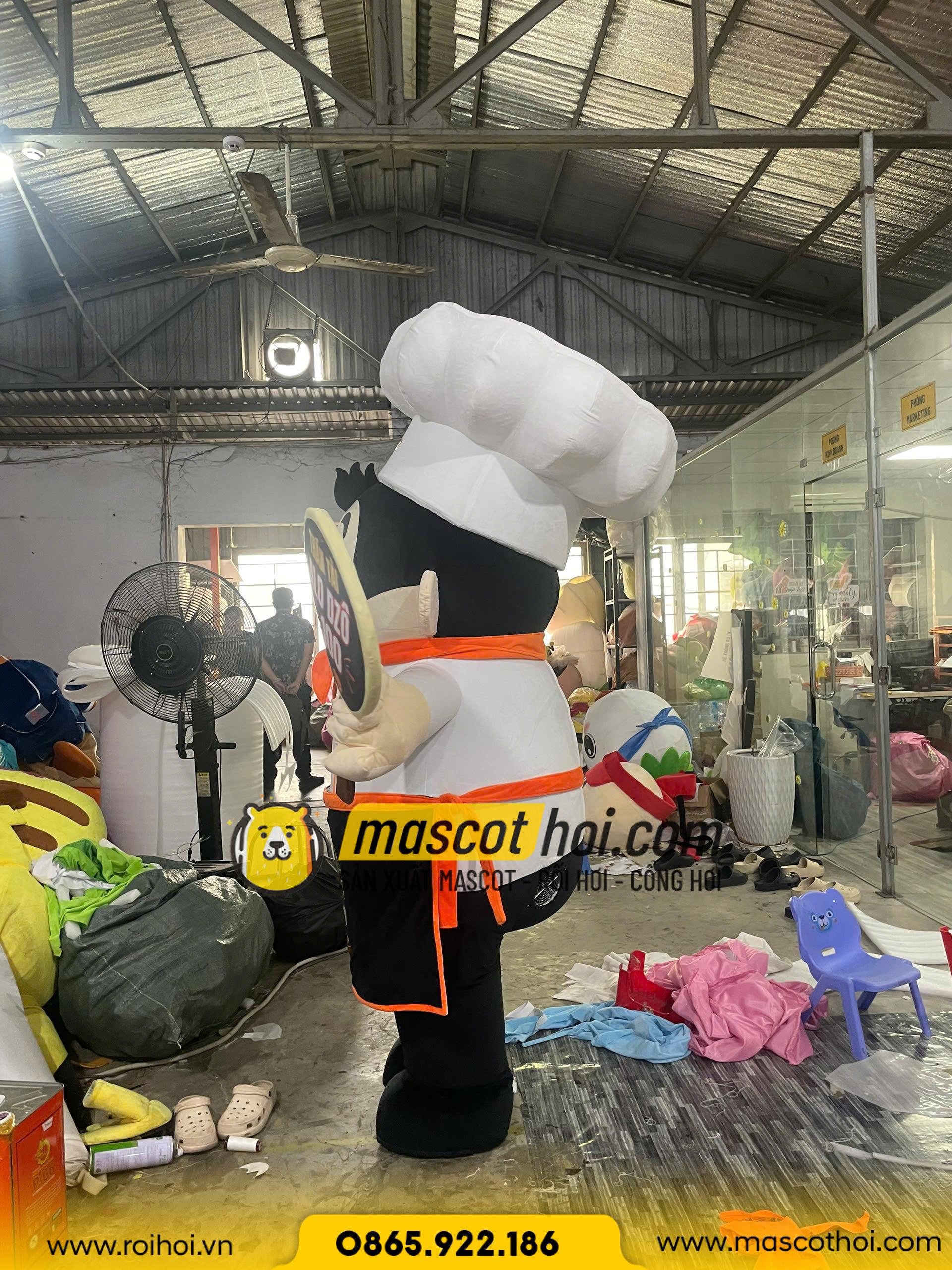 MASCOT HƠI ĐẦU BẾP ALO ZOO 123