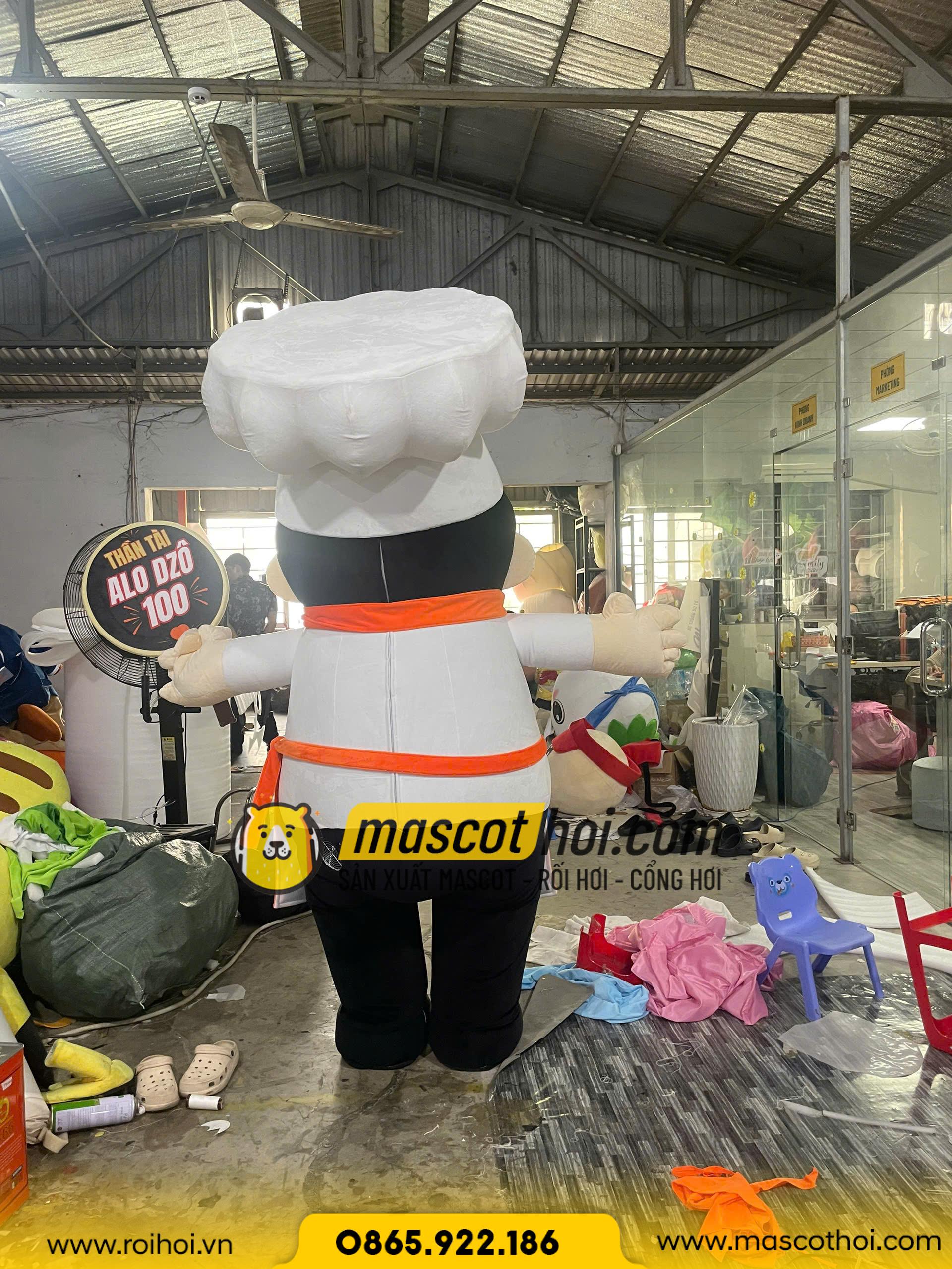 MASCOT HƠI ĐẦU BẾP ALO ZOO 123